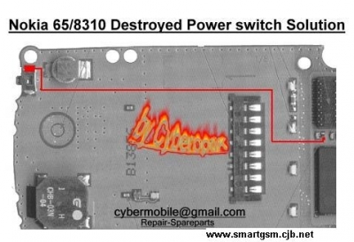 Nokia 6510 - Destroyed power on switch